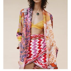 ZARA PRINTED SARONG SKIRT